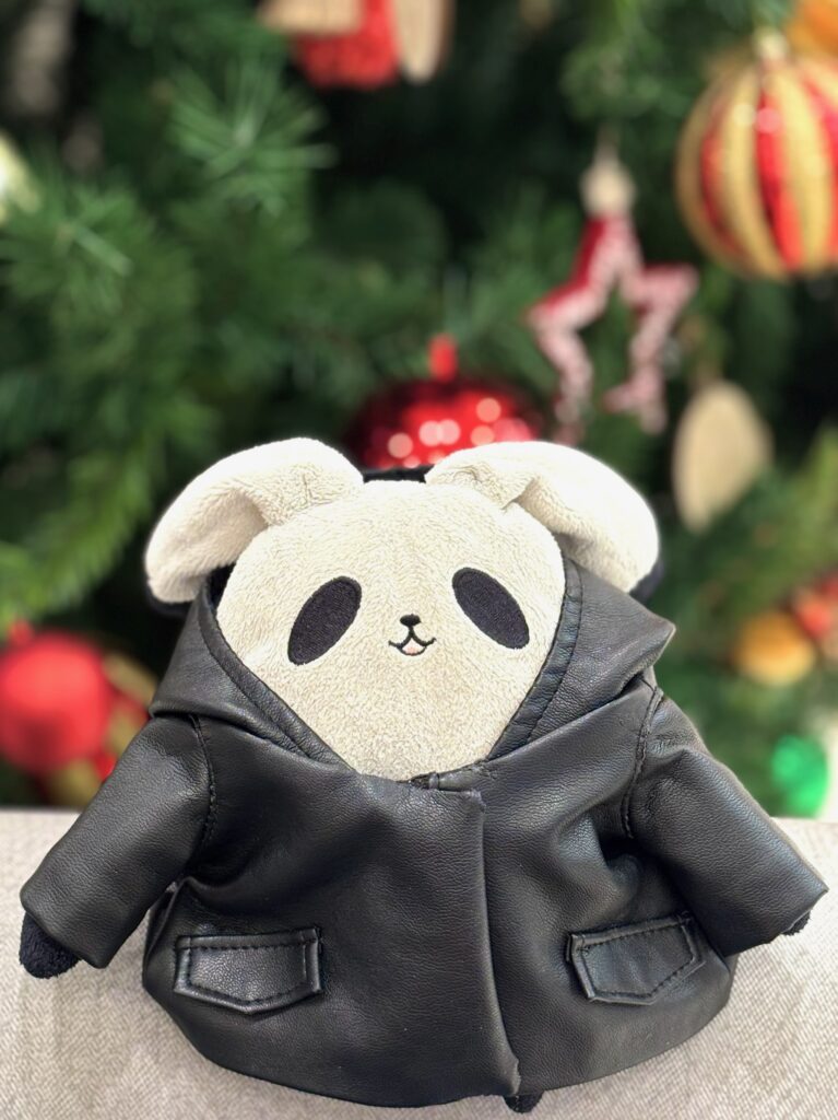 正面から見るお揃いで仲良しのへもの合皮のアウターの画像です。